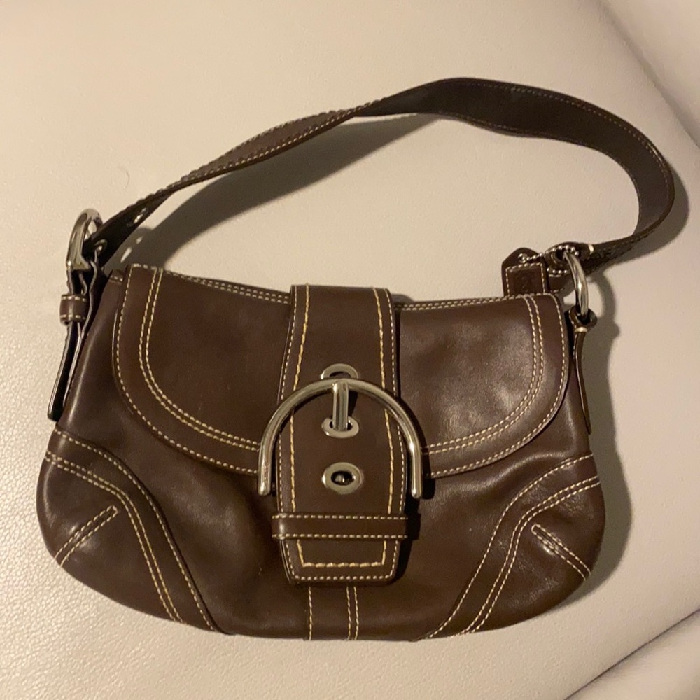 Small Brown Leather Coach Purse